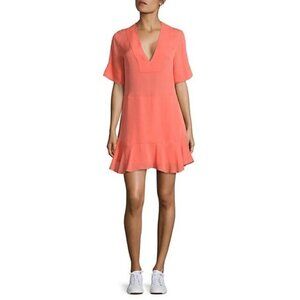 A.L.C. Delaney Silk Dress in Coral Size 0 NWT